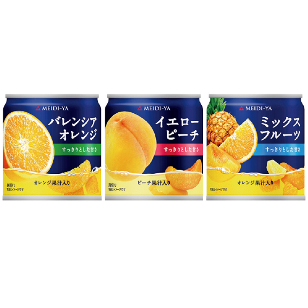  〈すっきりとした甘さ 果汁入りフルーツ缶詰〉