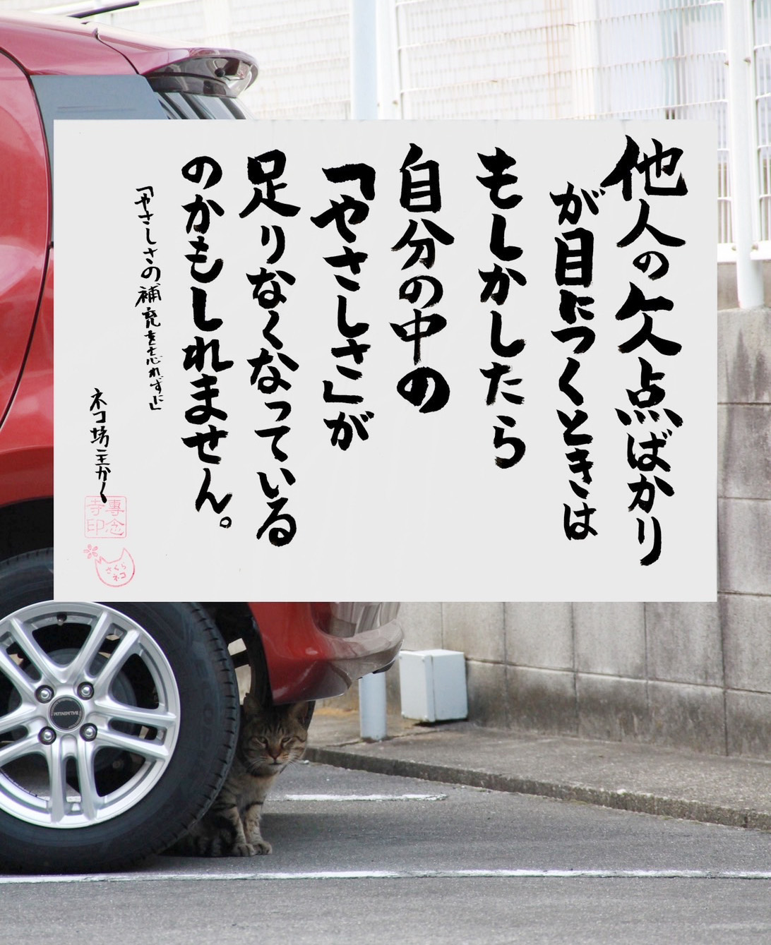 他人の欠点ばかりが目につくときはもしかしたら自分の中の「やさしさ」が足りなくなっているのかもしれません。