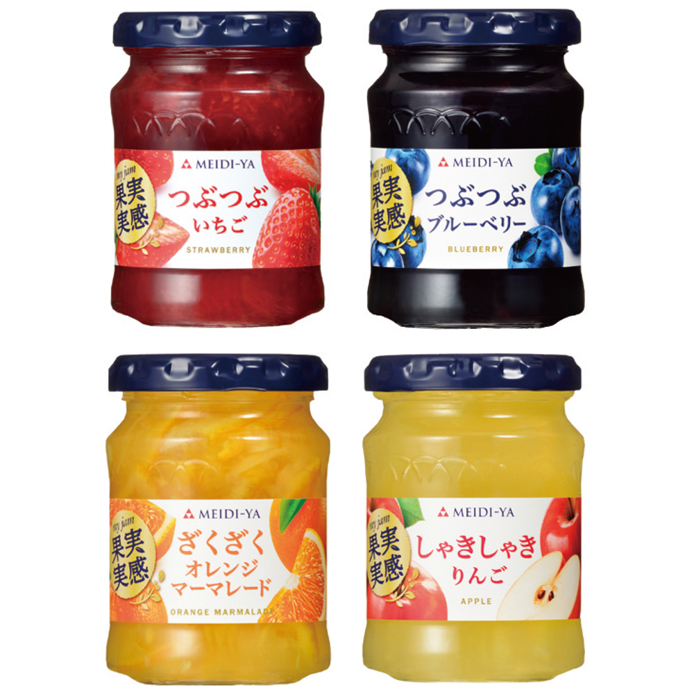 明治屋〈果実実感ジャムシリ ーズ〉4個セット