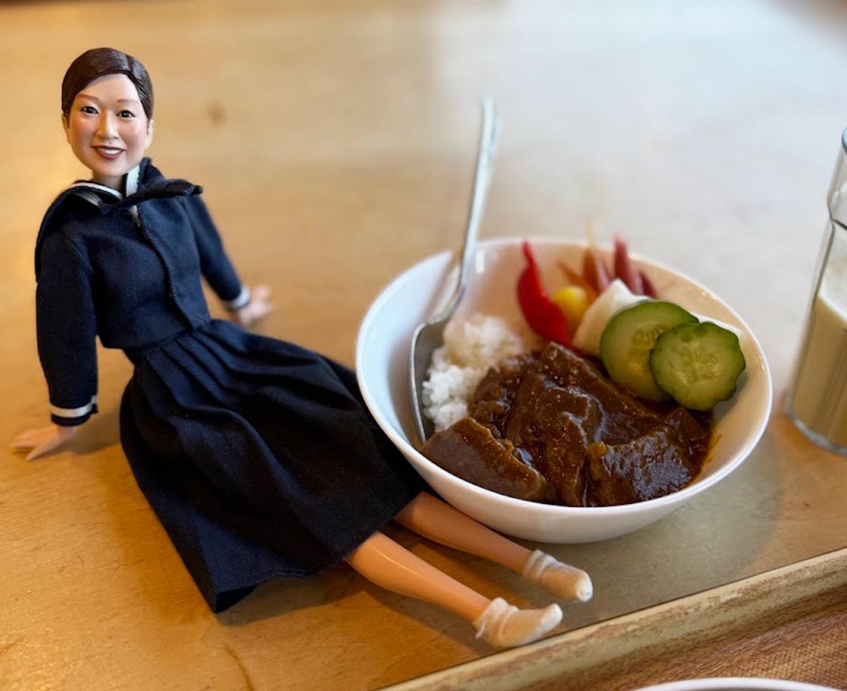 ごほうび旅井上かなえ　メイ子と休暇村近江八幡朝食カレー