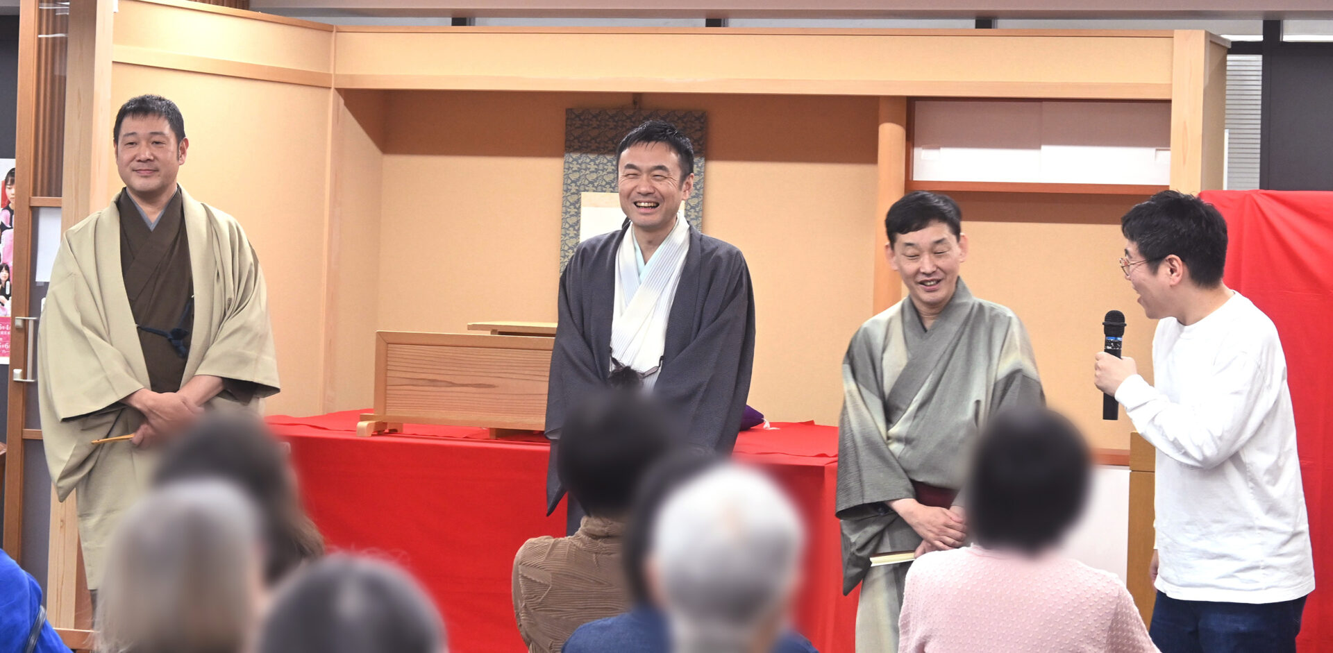 BENIOの楽しい囲碁Vol .35 落語の部の1日目に出演の桂力造さん、桂米之助さん、桂りょうばさん