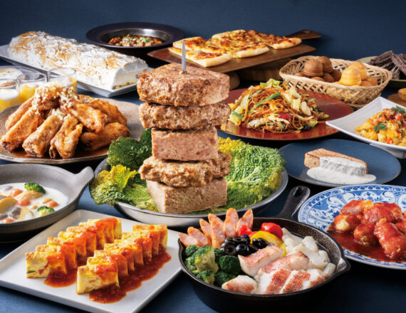 阪急ビアガーデン、料理集合写真