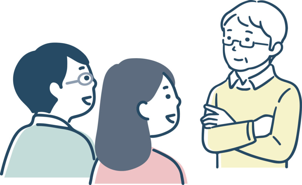 ワンコ税理士の損をしない相続Vol.44　Q「通帳が見つからない」では済まない？ 親が元気なうちに聞いておく「お金の置き場所」　親子で情報共有イラスト
