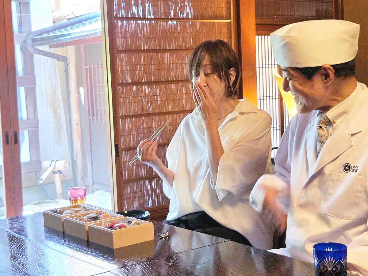 奥田かずみさんがいただきました!老舗料亭「道楽」のおせち 試食