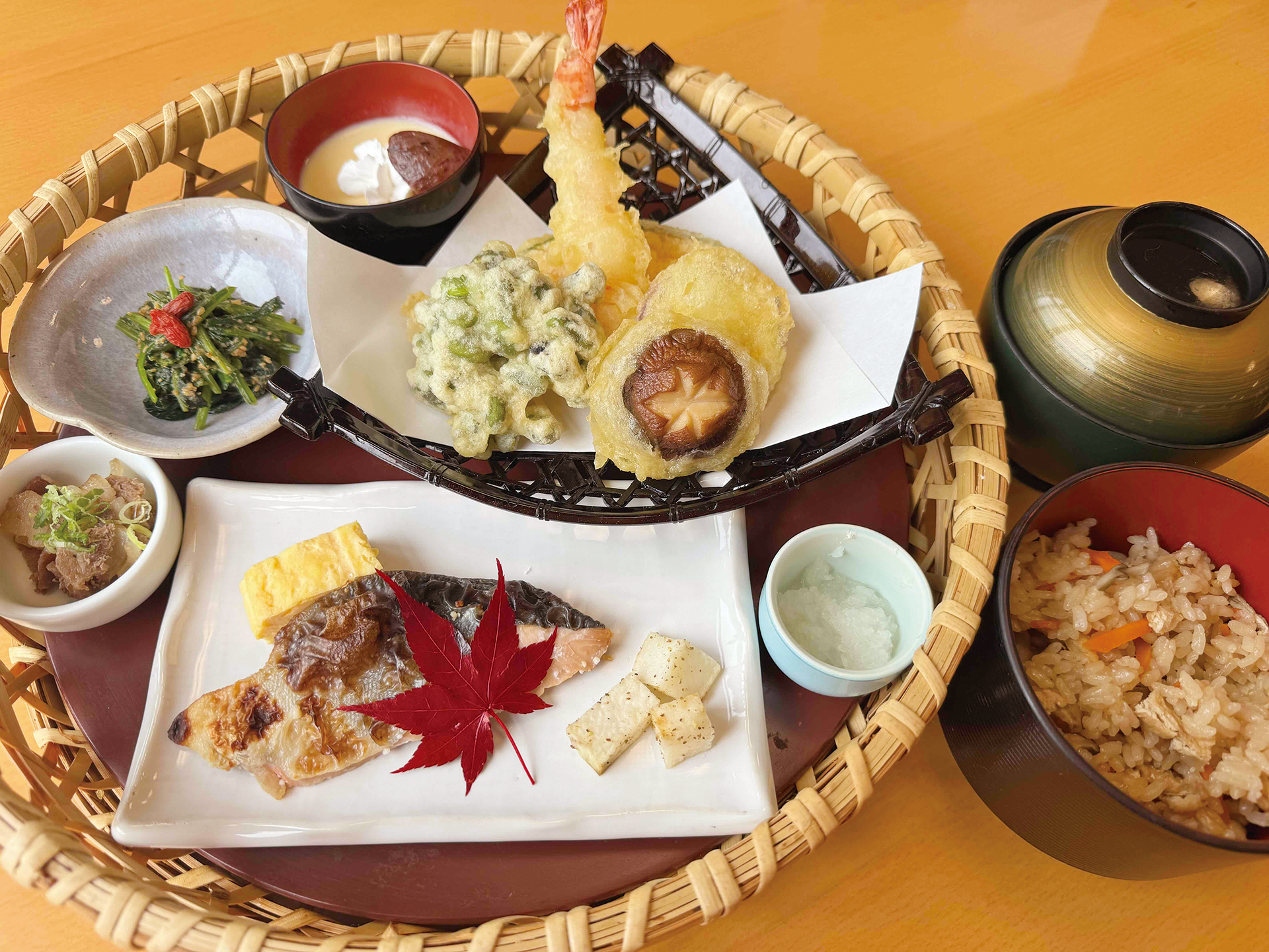 丹波の湯　2026年9月～の竹かご御膳